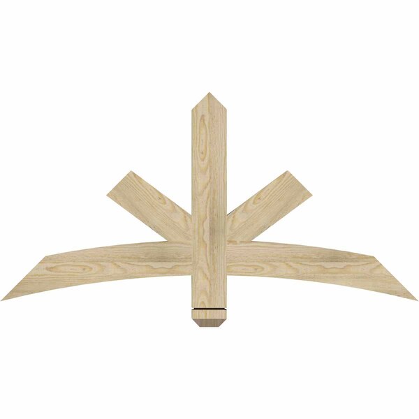 Ekena Millwork Alberta Rough Sawn Timber Gable Bracket, Douglas Fir, 48"W x 24"H x 2"D x 4"F, 12/12 Pitch GBW048X24X0204ALB00RDF - main
